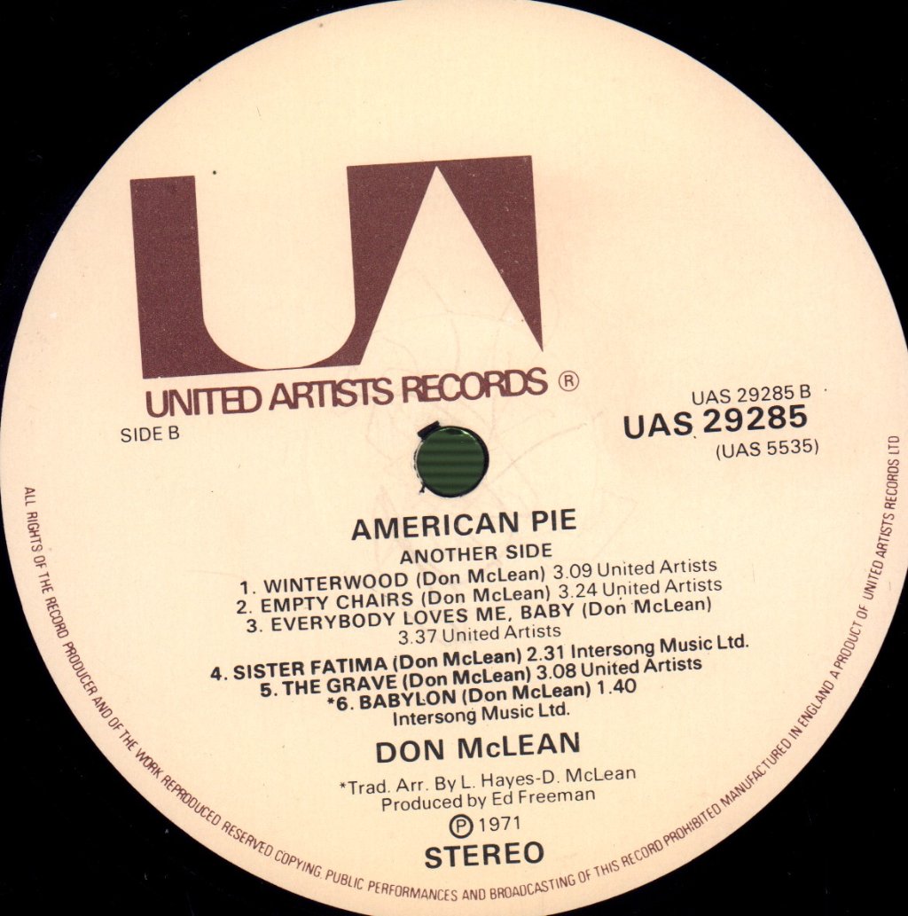 Don McLean - American Pie - Lp