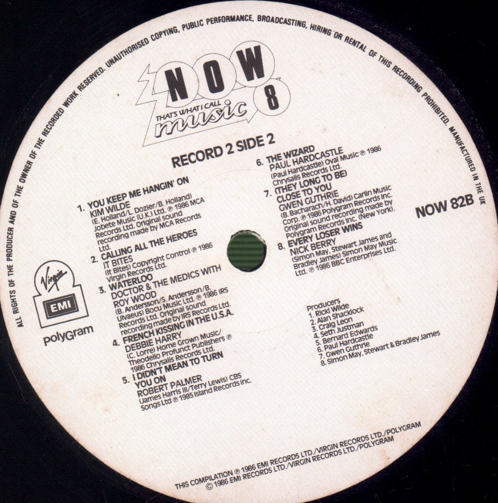 Various Artists - Now That's What I Call Music 8 - Double Lp