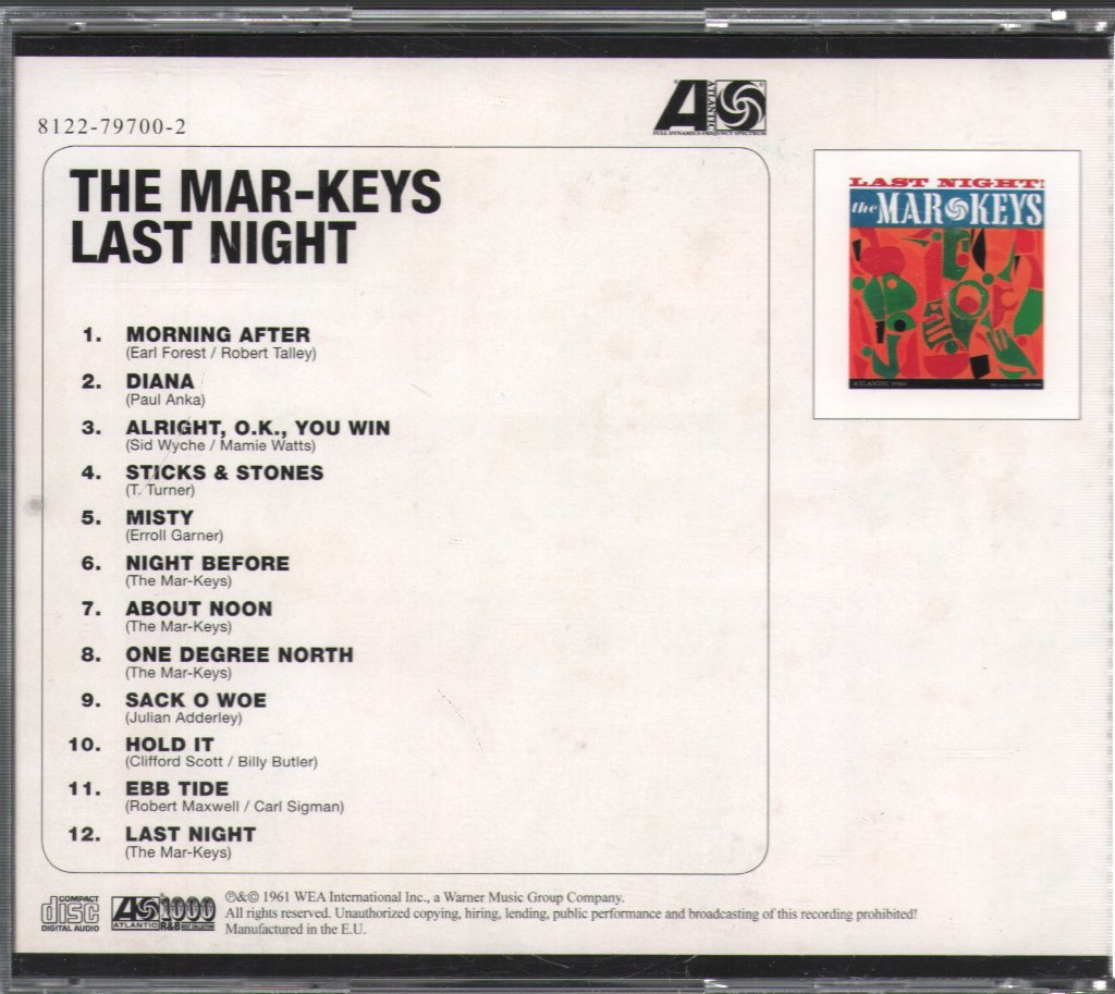 Mar-Keys - Last Night! - Cd