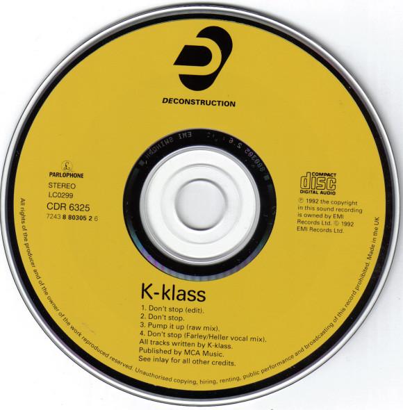 K-Klass - Don't Stop - Cd