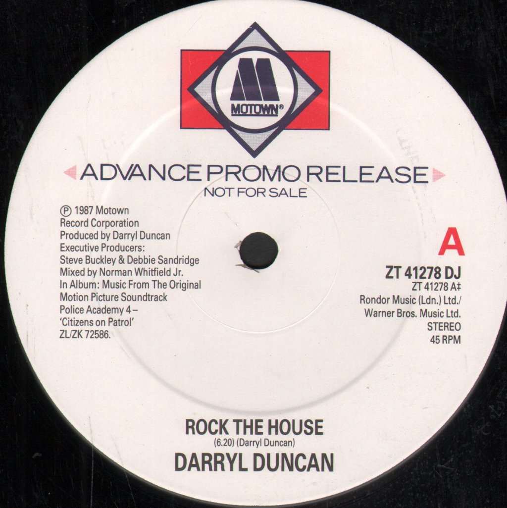 Darryl Duncan - Rock The House - 12 Inch
