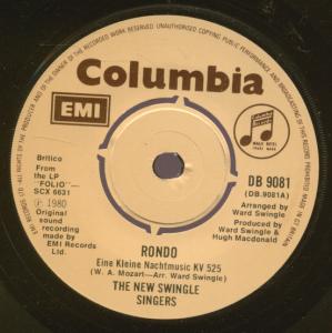 New Swingle Singers - Rondo - 7 Inch
