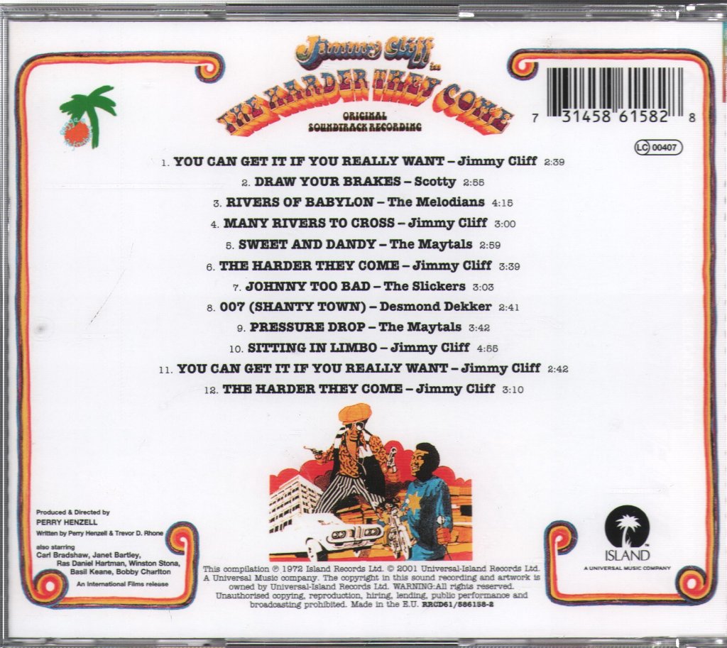 Jimmy Cliff - Harder They Come (Original Soundtrack Recording) - Cd