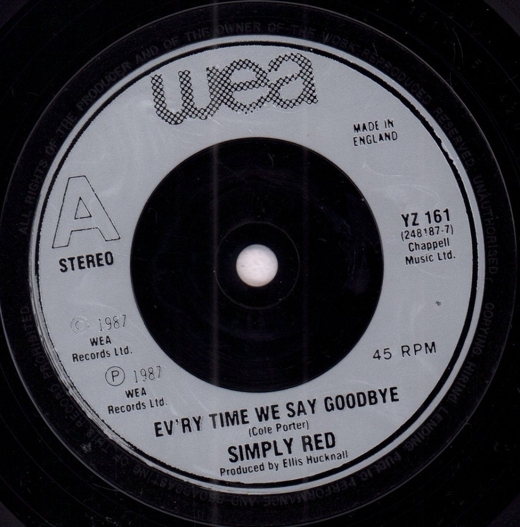 Simply Red - Ev'ry Time We Say Goodbye - 7 Inch