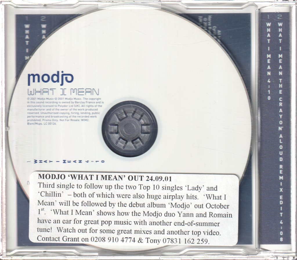 Modjo - What I Mean - Cd