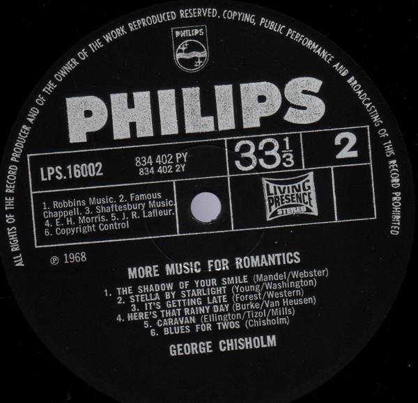 George Chisholm - More Music For Romantics - Lp