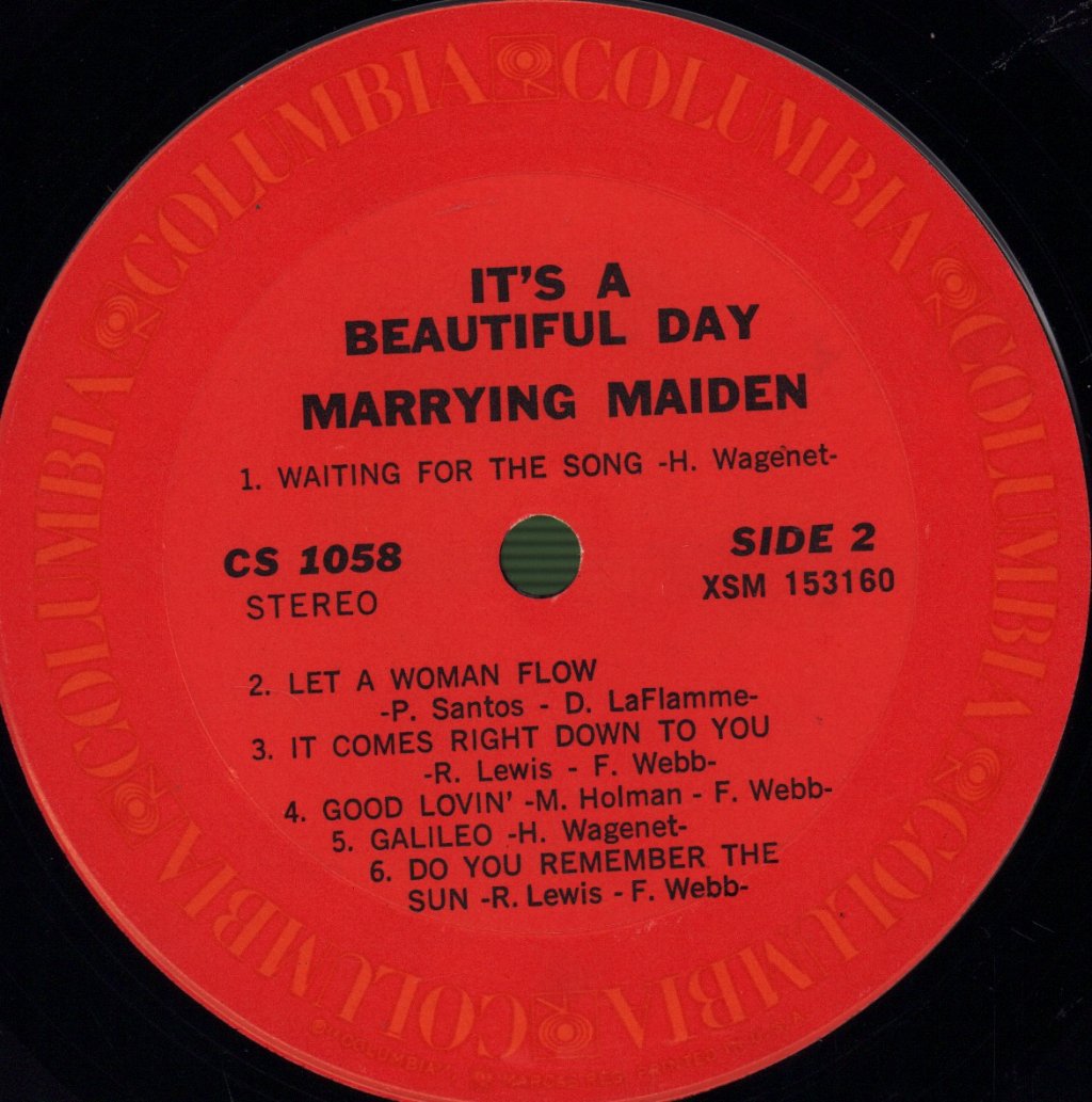 It's A Beautiful Day - Marrying Maiden - Lp