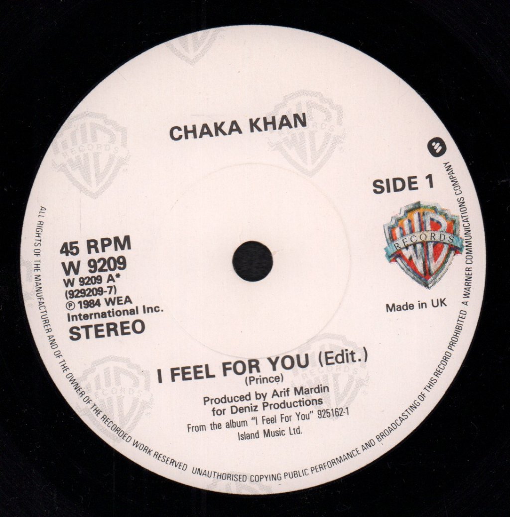 Chaka Khan - I Feel For You - 7 Inch