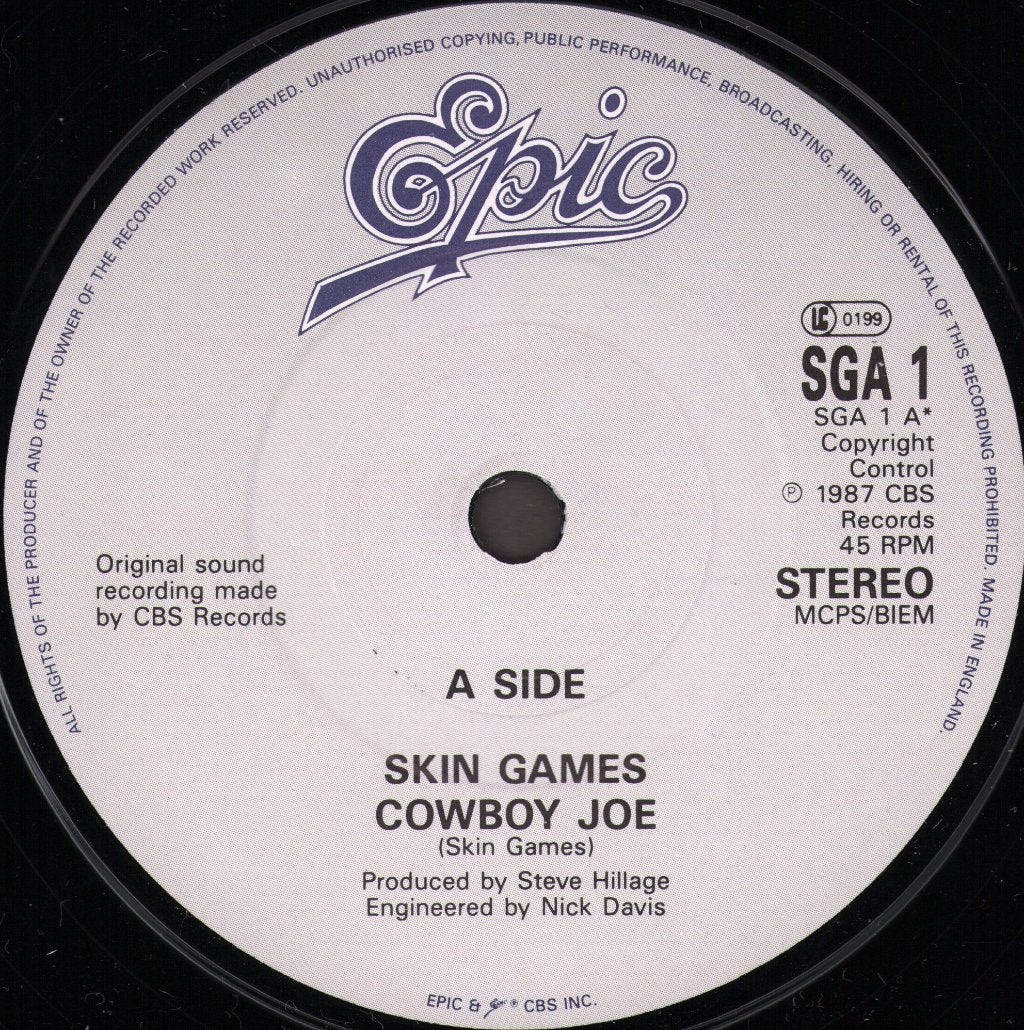 Skin Games - Cowboy Joe - 7 Inch