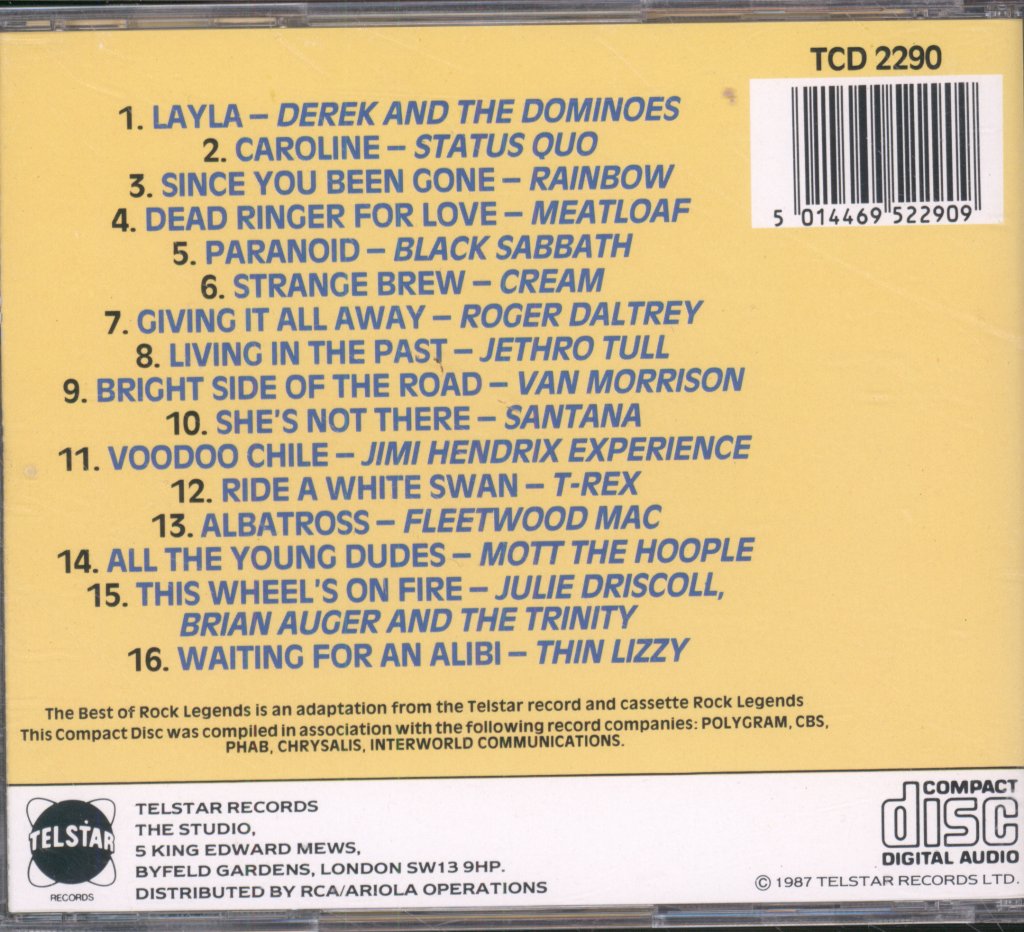 Various Artists - Best Of Rock Legends - Cd