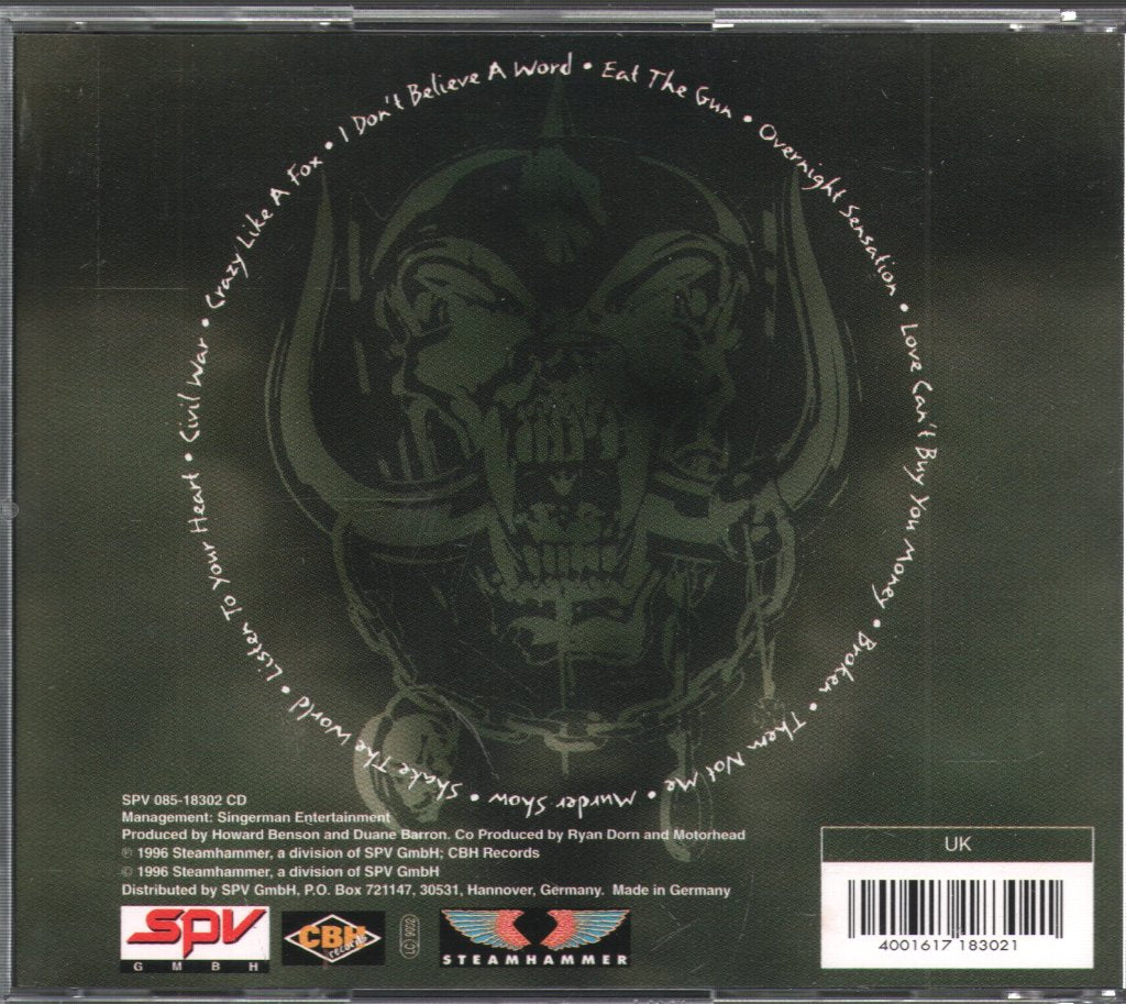 Motorhead - Overnight Sensation - Cd