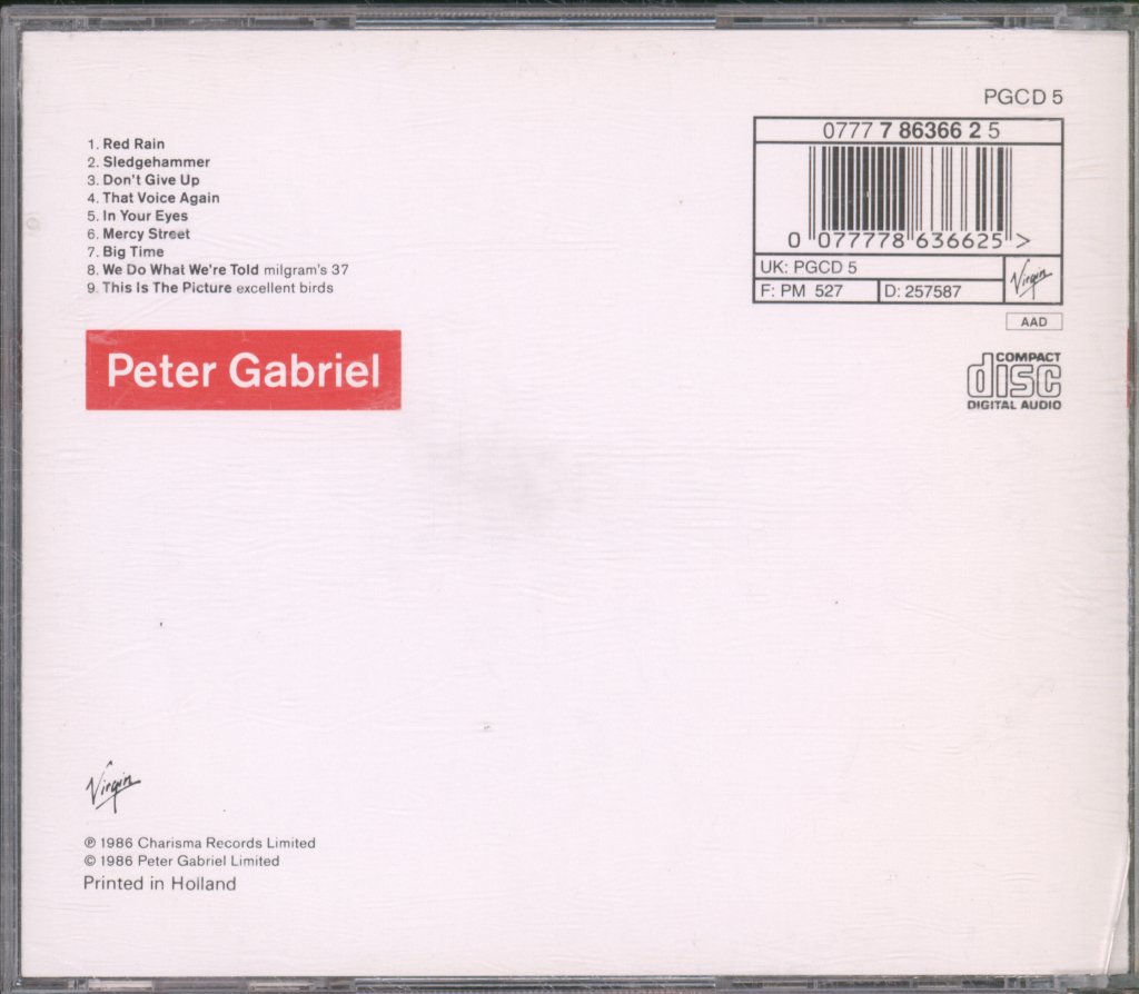 Peter Gabriel - So - Cd