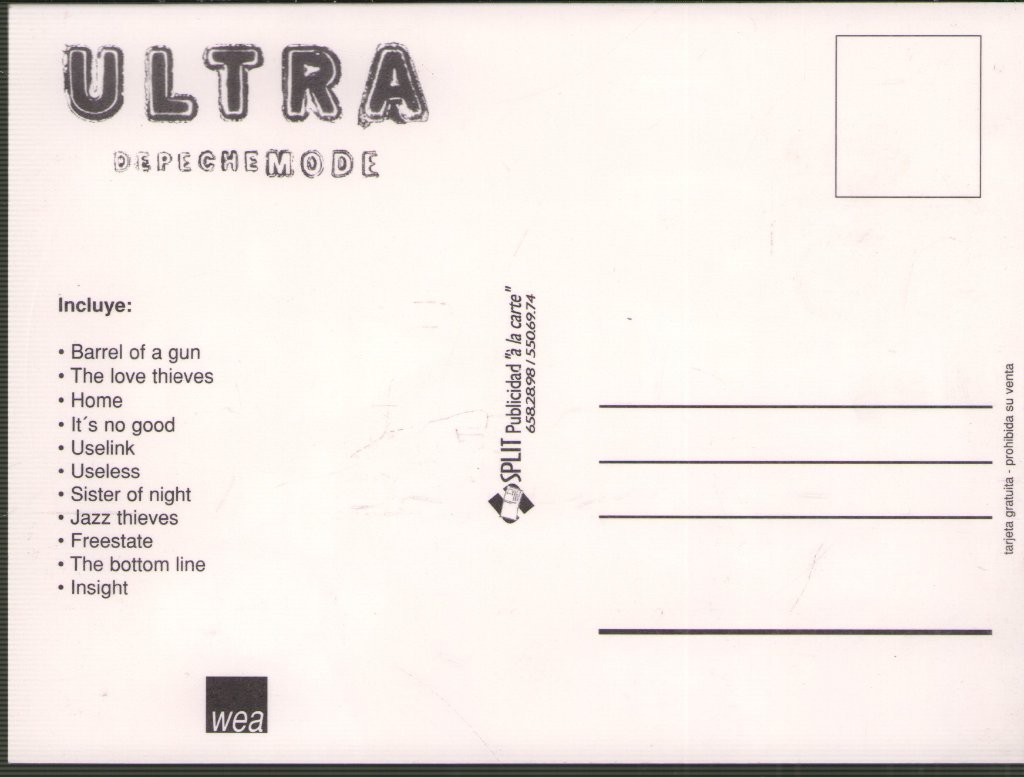 Depeche Mode - Ultra - Card
