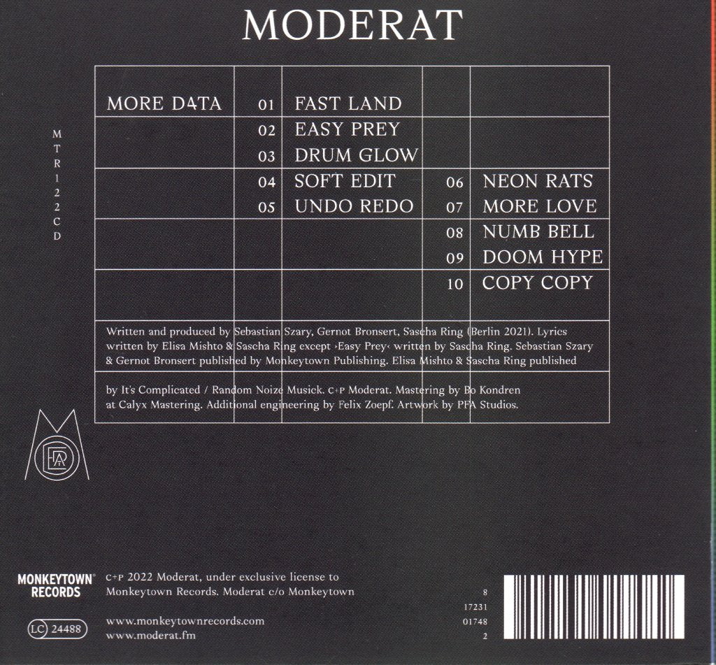 Moderat - More D4ta - Cd