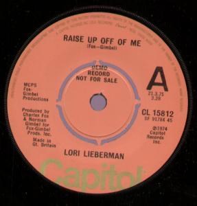 Lori Lieberman - Raise Up Off Of Me - 7 Inch