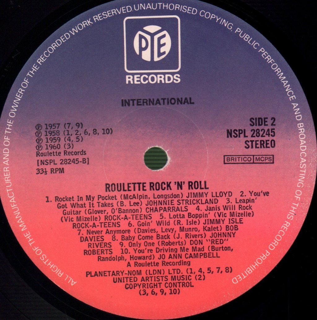 Various Artists - Roulette Rock 'N' Roll Collection - Lp