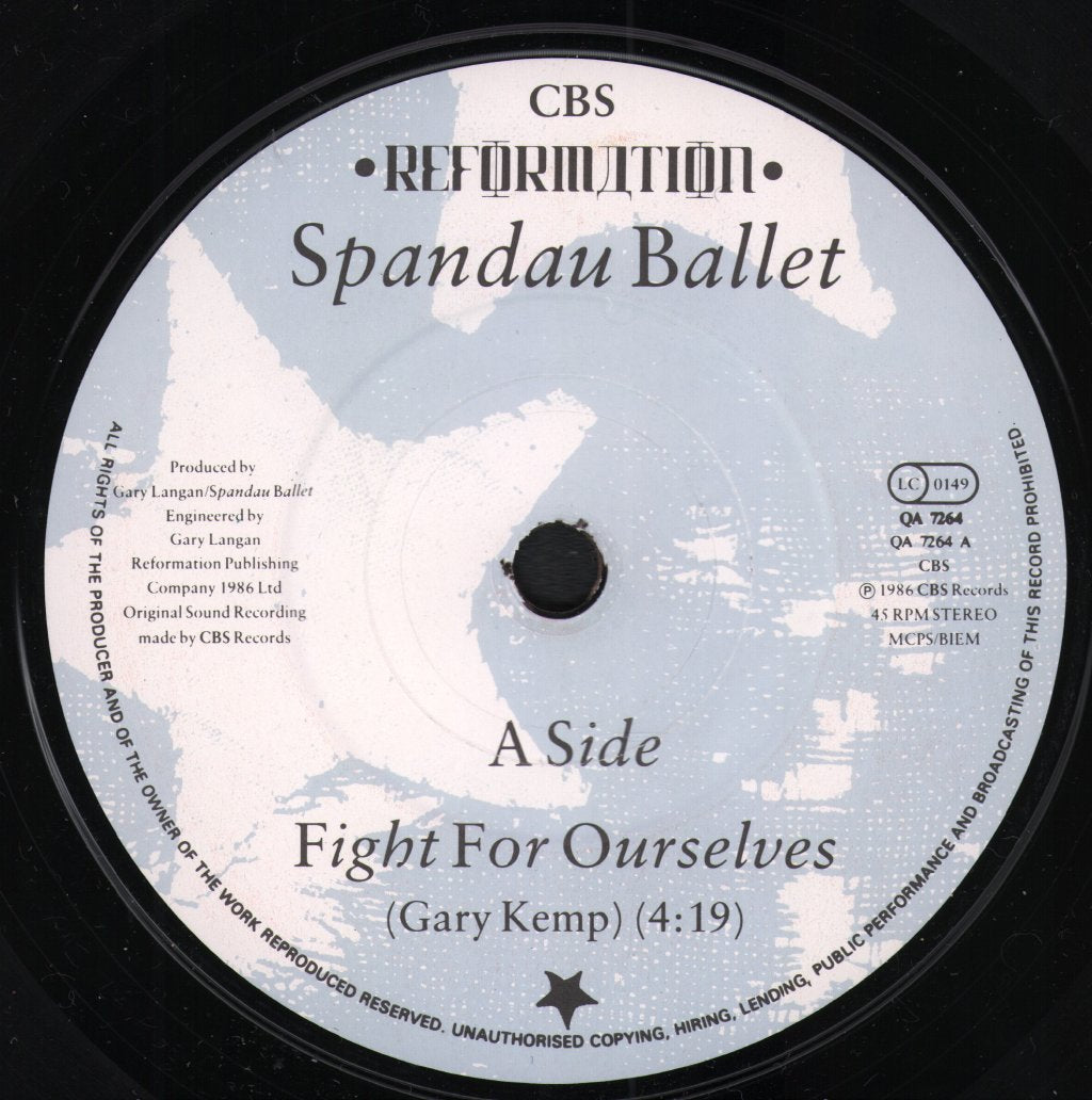 Spandau Ballet - Fight For Ourselves - 7 Inch