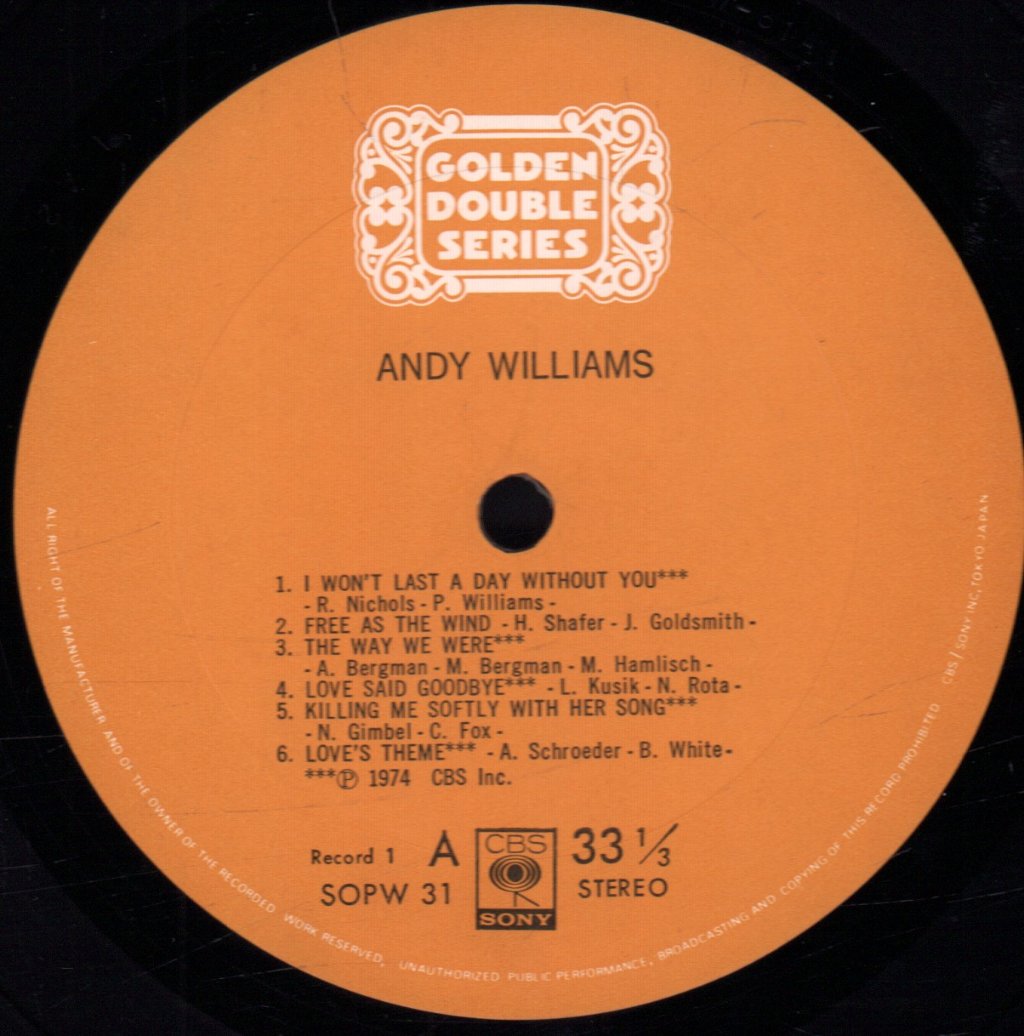 Andy Williams - Andy Williams - Double Lp