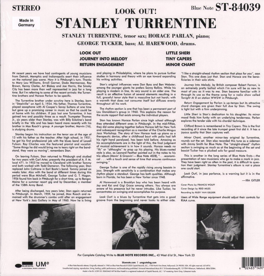 Stanley Turrentine - Look Out! - Lp