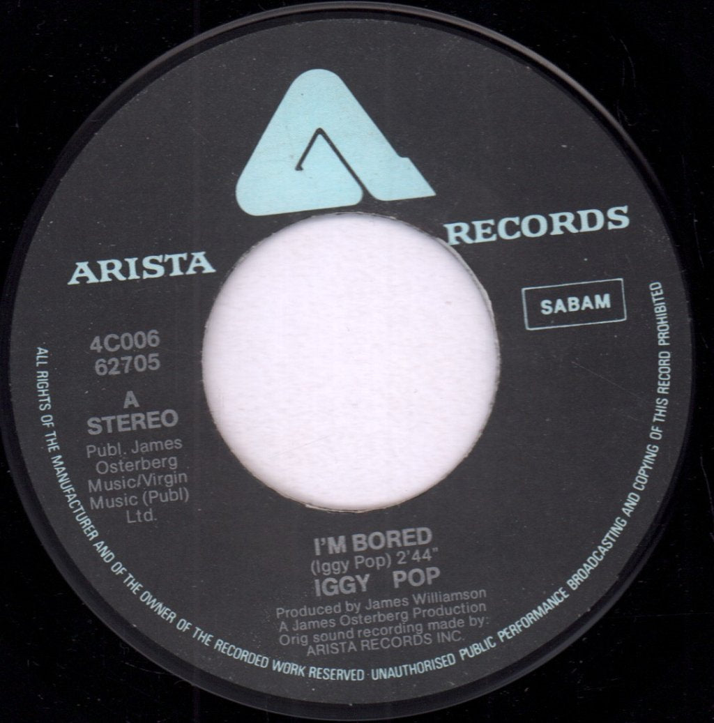 Iggy Pop - I'm Bored - 7 Inch