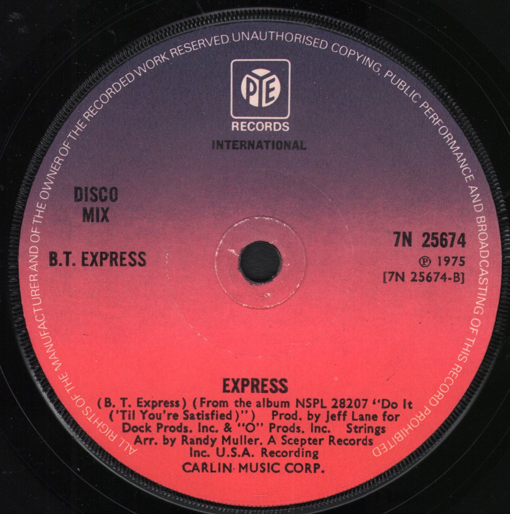 B.T. Express - Express - 7 Inch