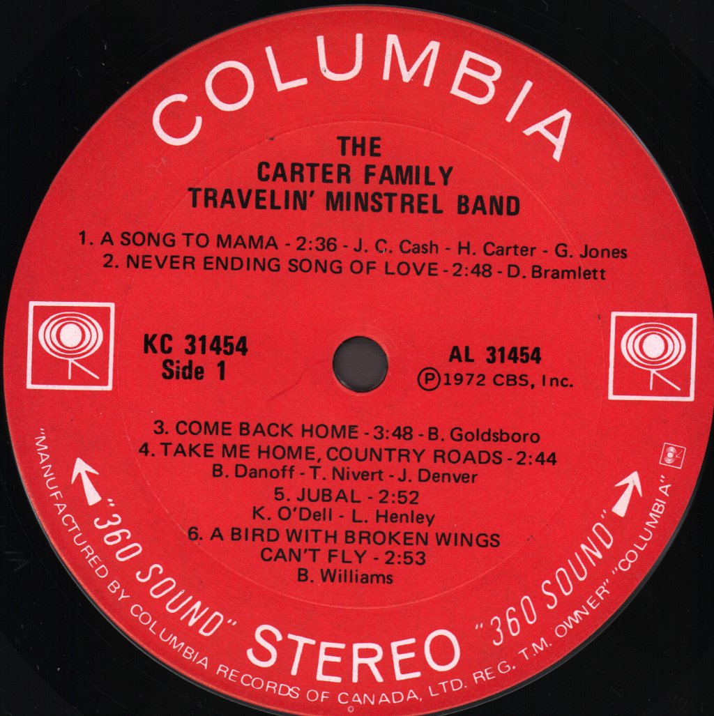 Carter Family - Travelin' Minstrel Band - Lp