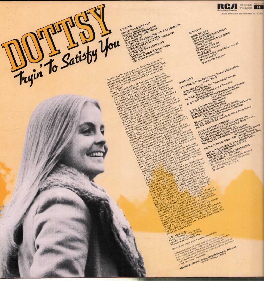 Dottsy - Tryin' To Satisfy You - Lp