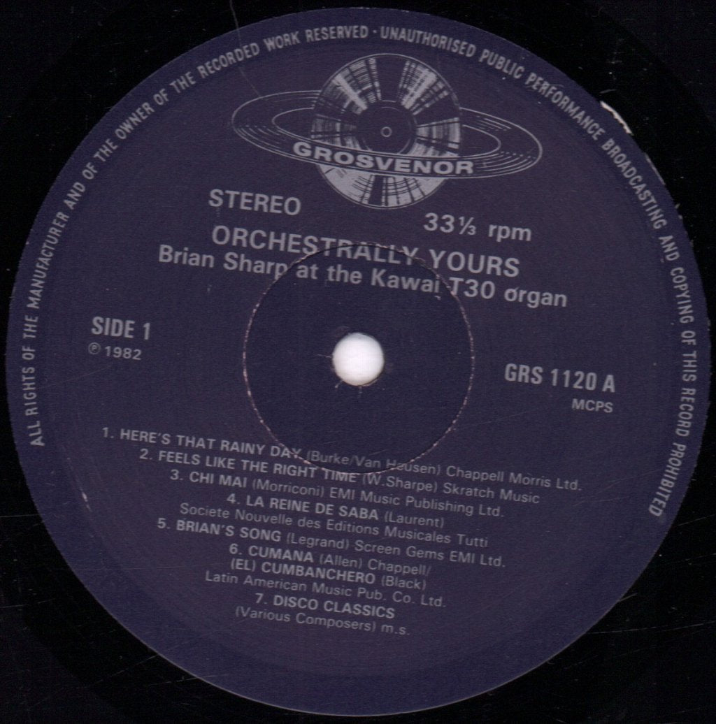 Brian Sharp - Orchestrally Yours - Lp