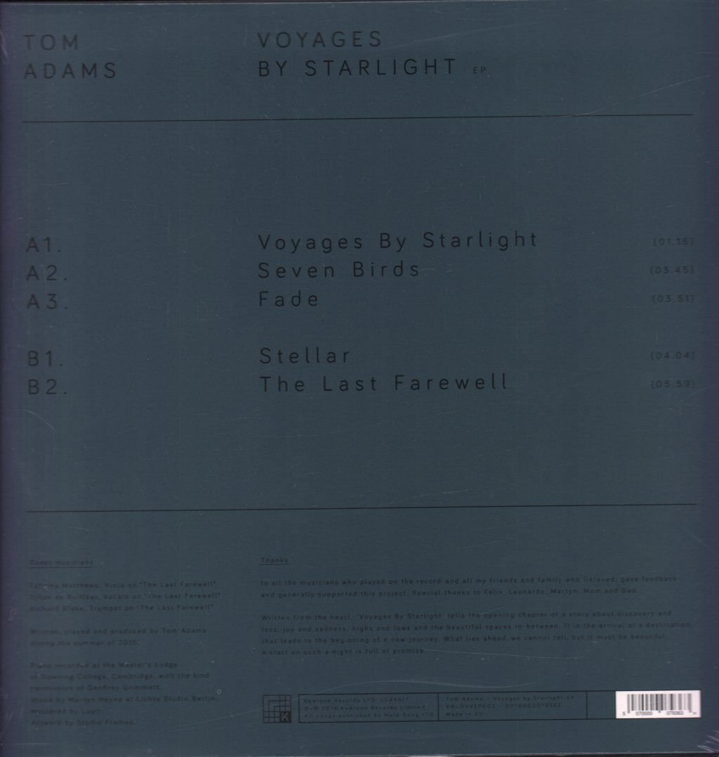 Tom Adams - Voyages By Starlight EP - 12 Inch