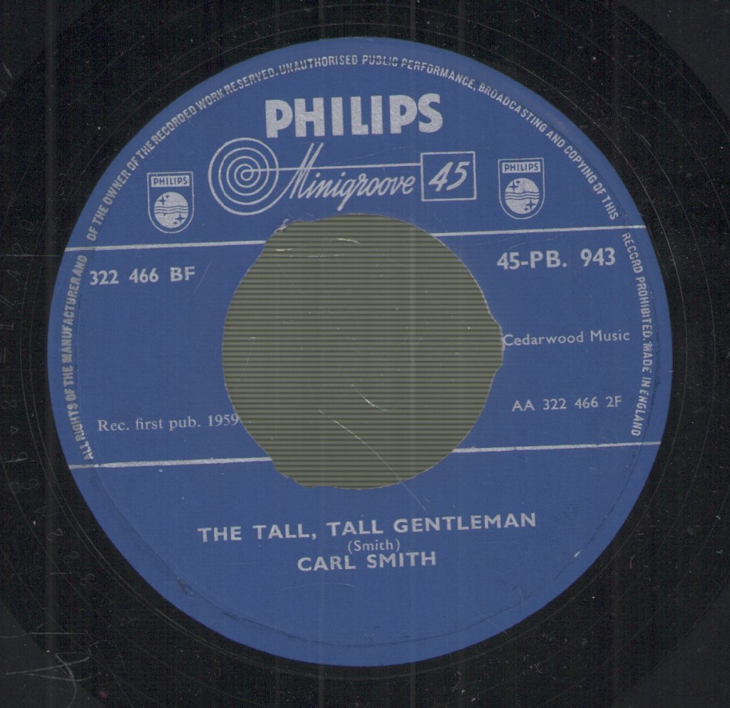 Carl Smith - Ten Thousand Drums - 7 Inch
