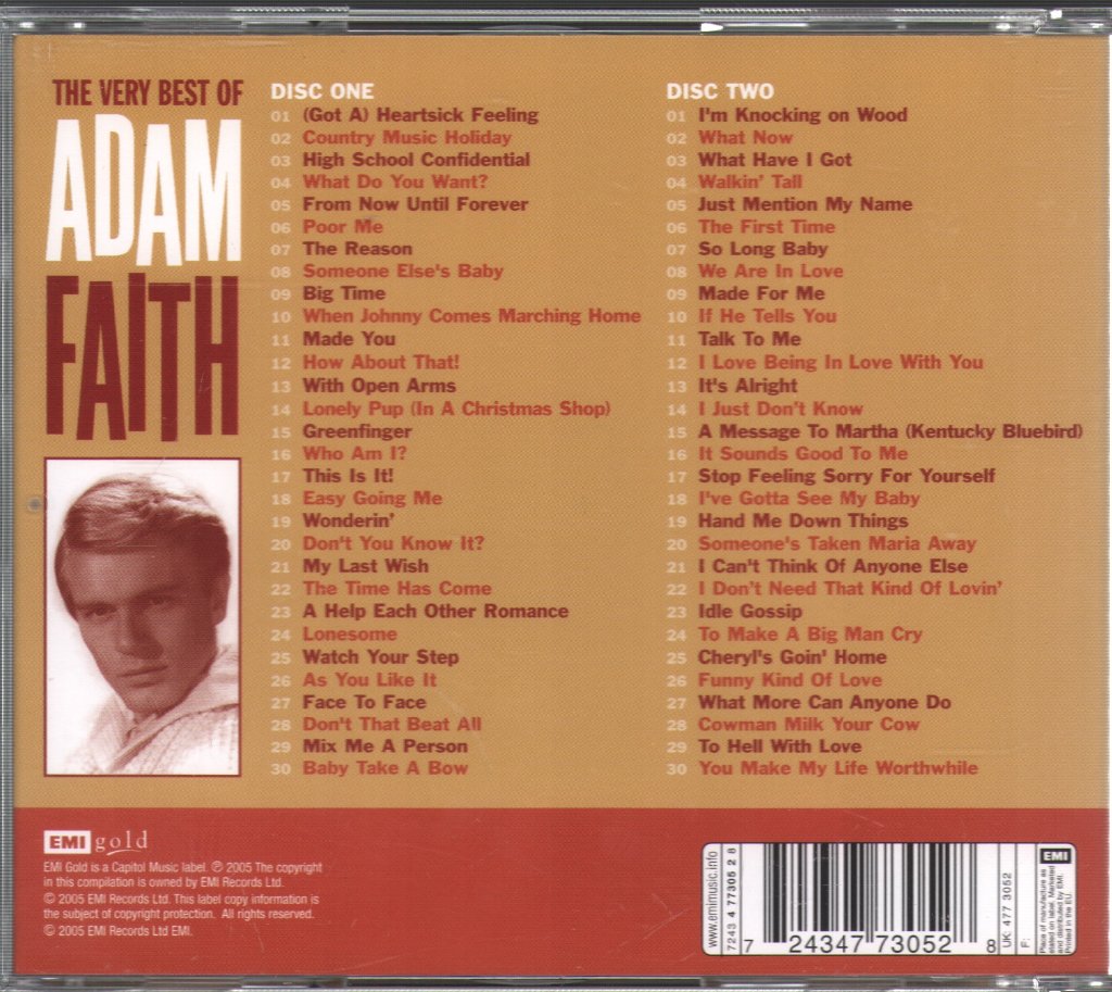 Adam Faith - Very Best Of Adam Faith - Double Cd