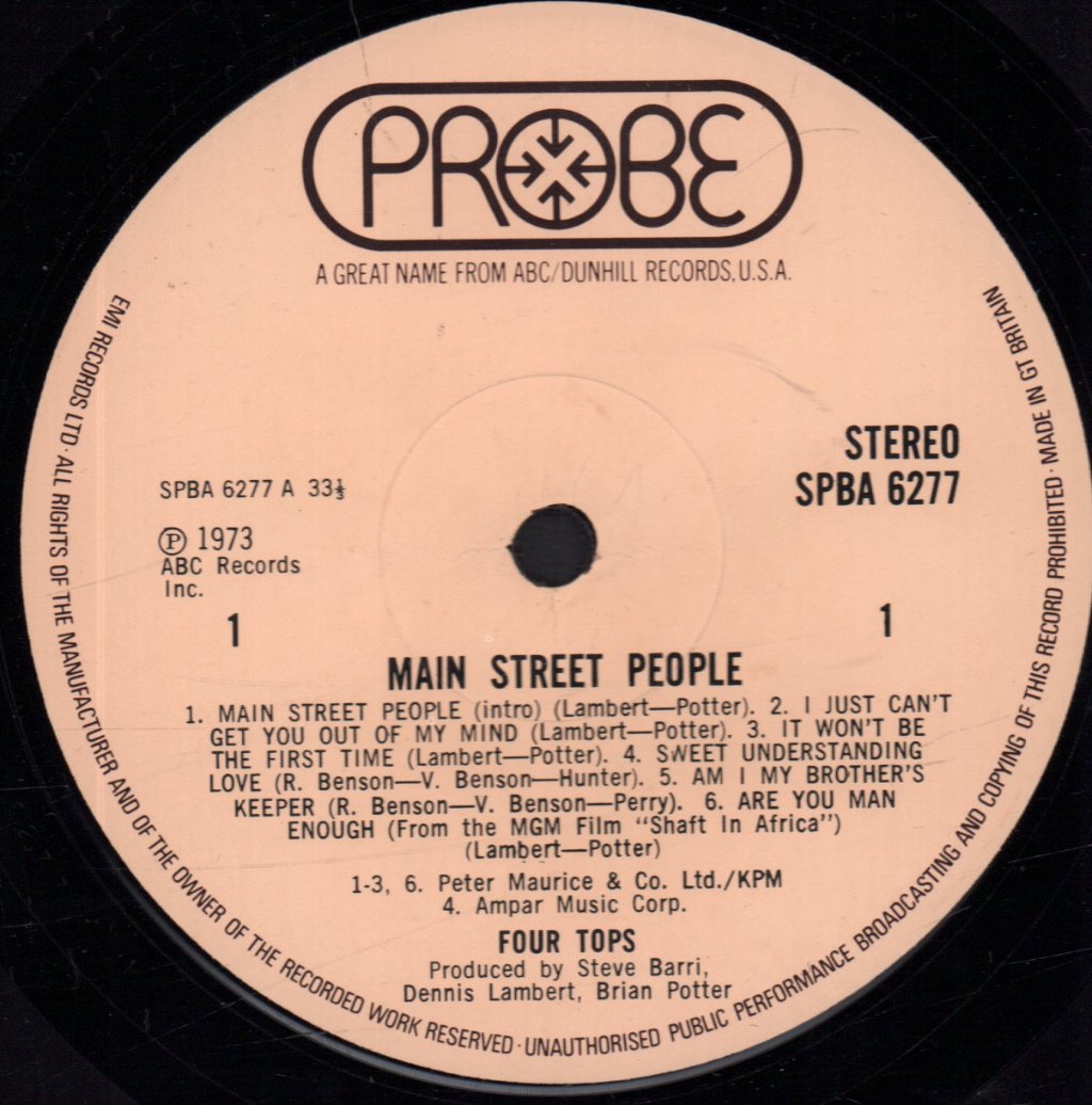 Four Tops - Main Street People - Lp