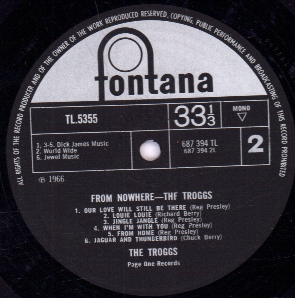 Troggs - From Nowhere - Lp