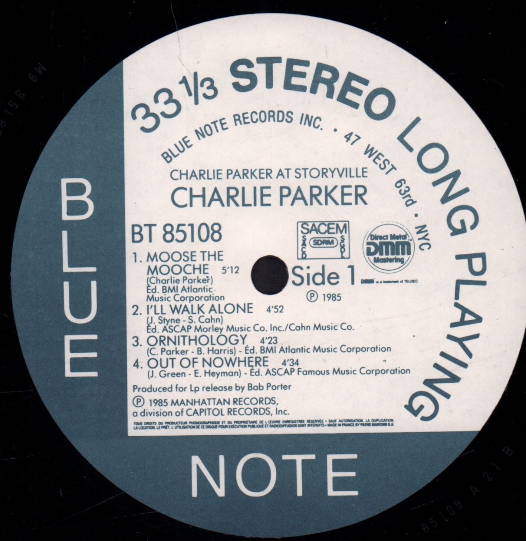 Charlie Parker - At Storyville - Lp