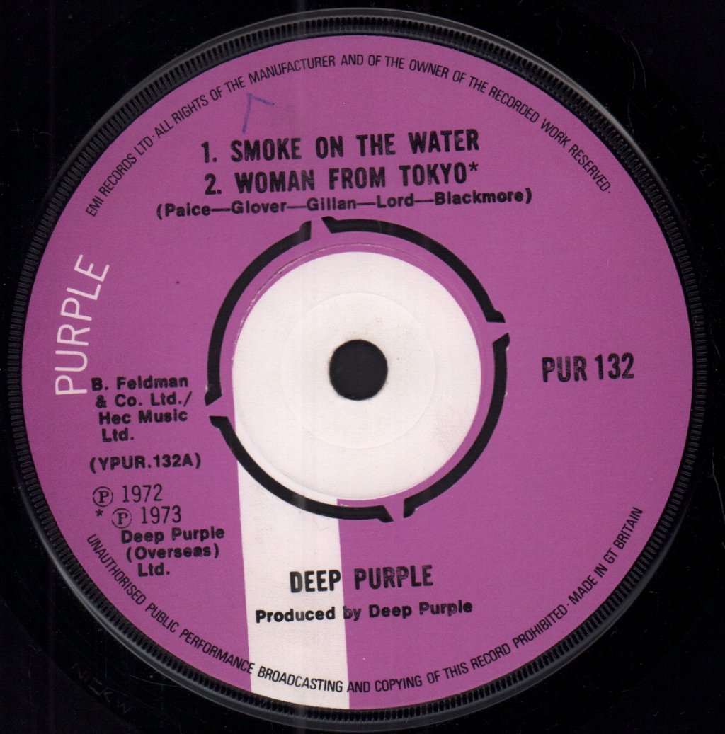 Deep Purple - Smoke On The Water - 7 Inch