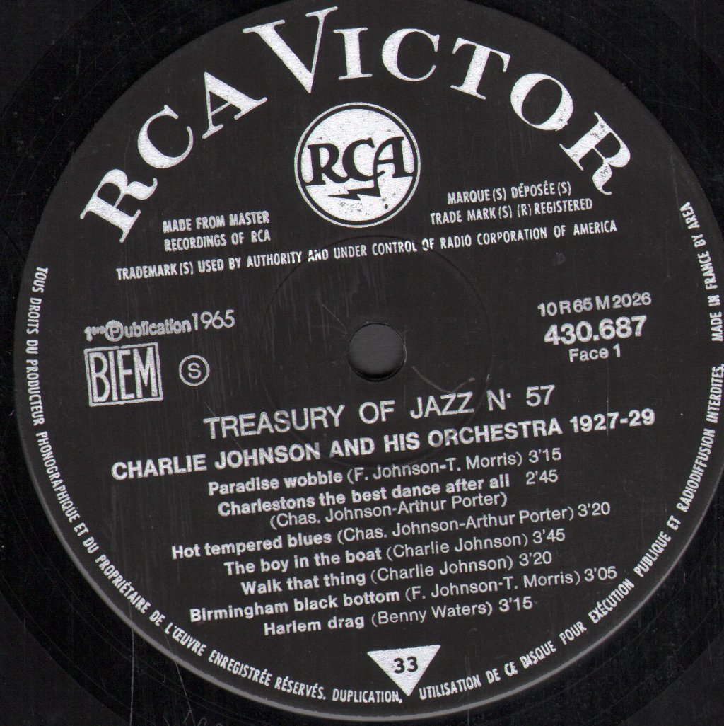 Charlie Johnson and His Orchestra - Treasury of Jazz no 57 - Lp