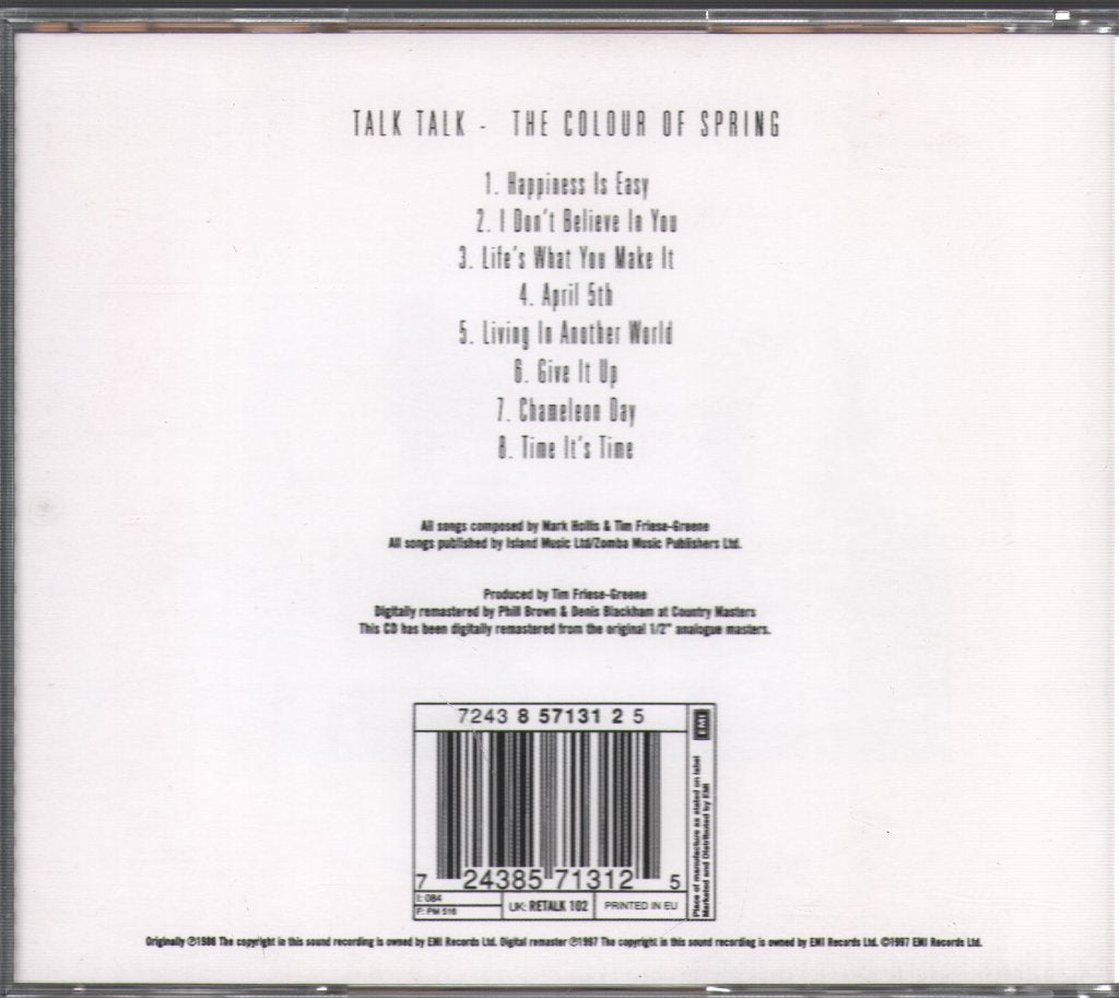 Talk Talk - Colour Of Spring - Cd