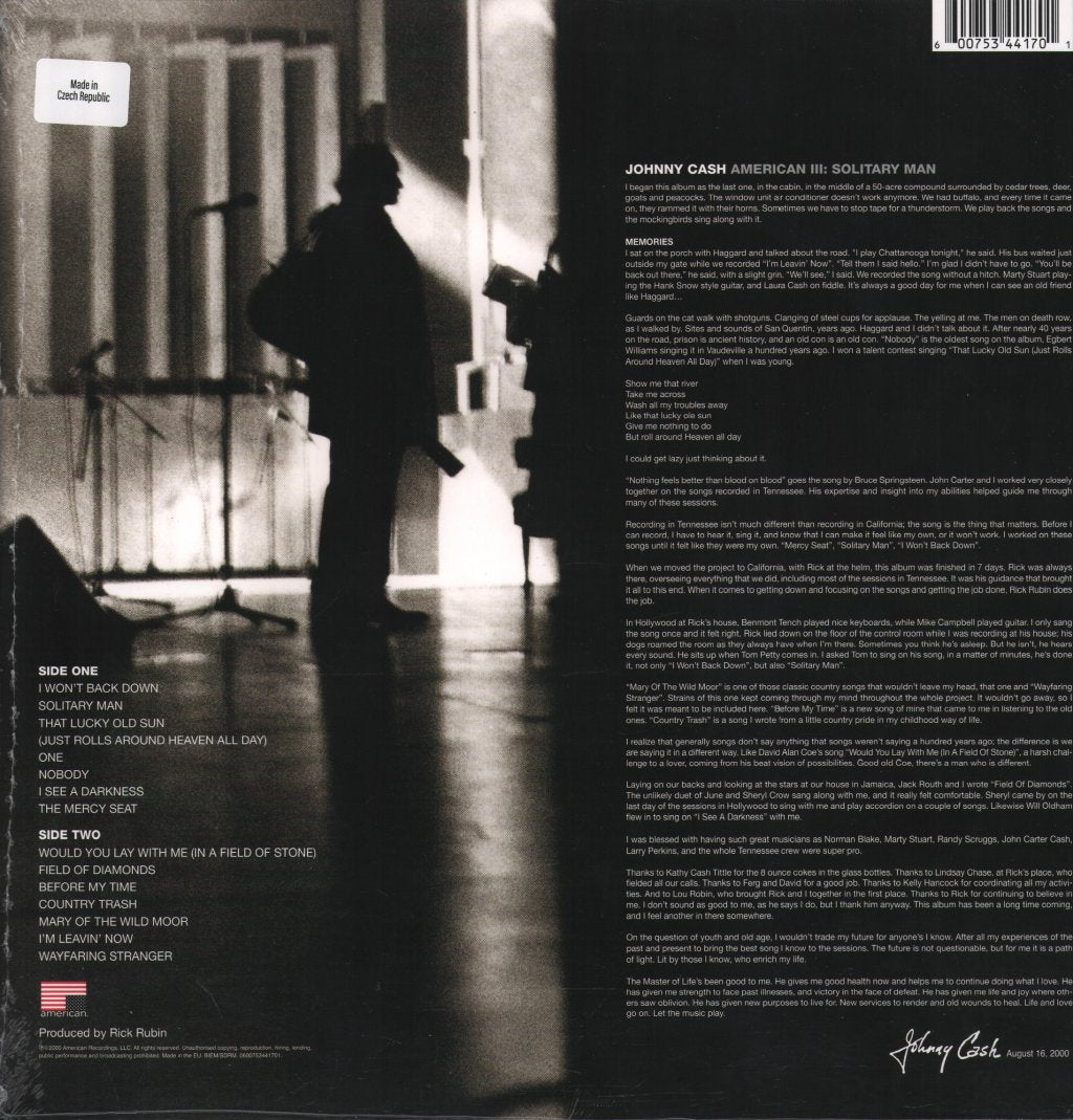 Johnny Cash - American III: Solitary Man - Lp
