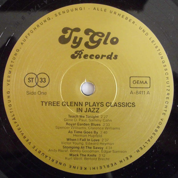 Tyree Glenn - Classics In Automobiles - Tyree Glenn Plays Classics In Jazz - Lp