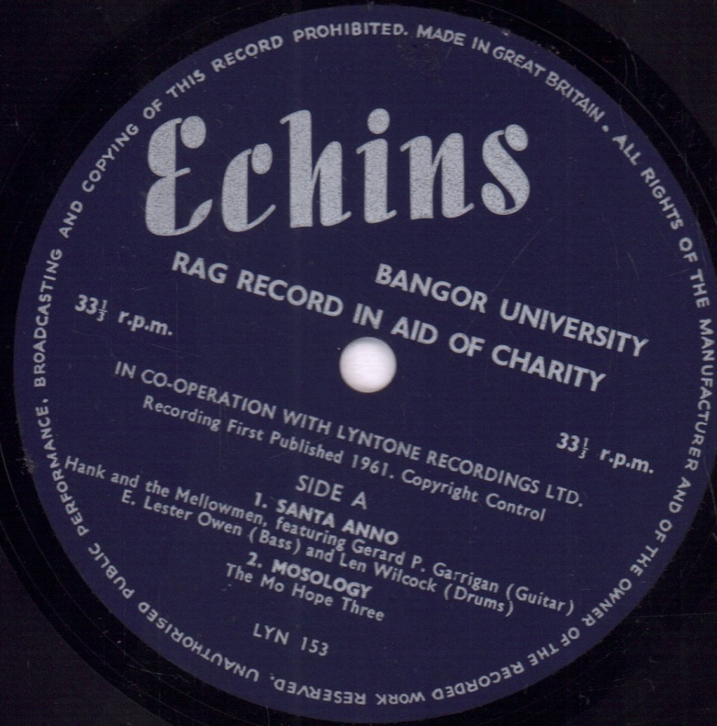 Various Artists - Bangor University Rag Record - 7 Inch