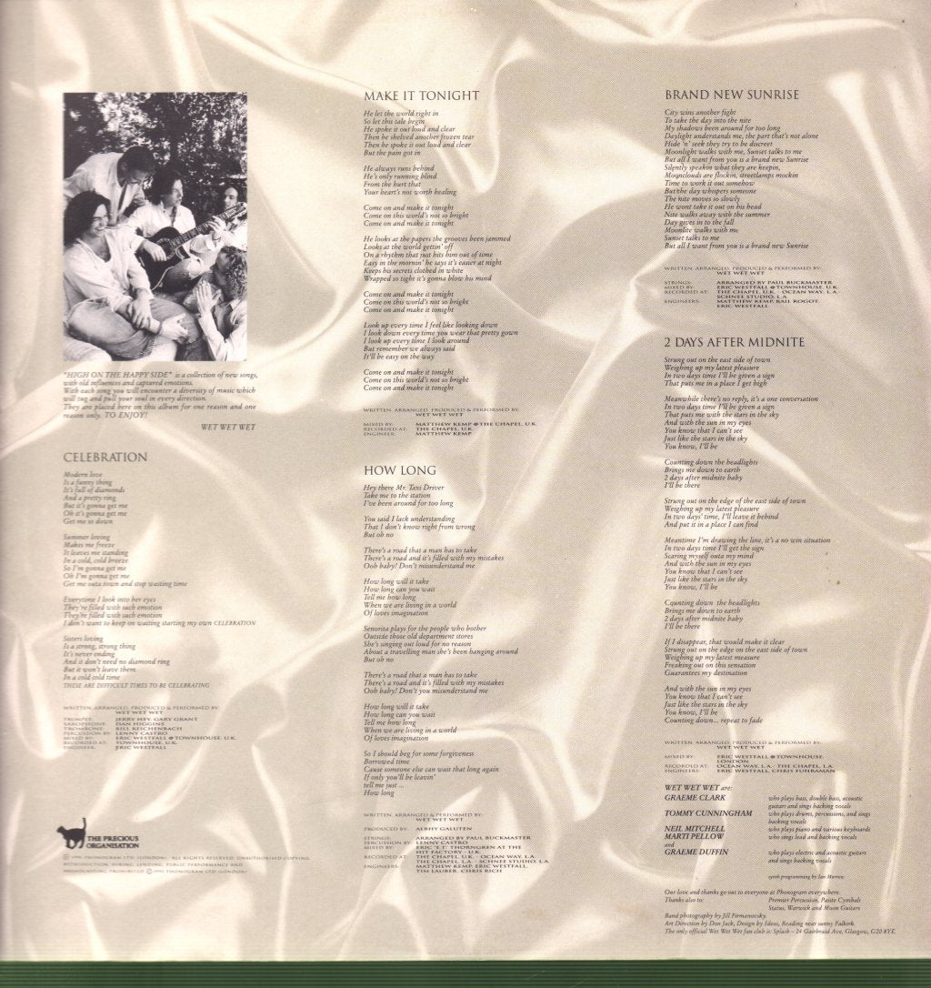Wet Wet Wet - High On The Happy Side - Lp