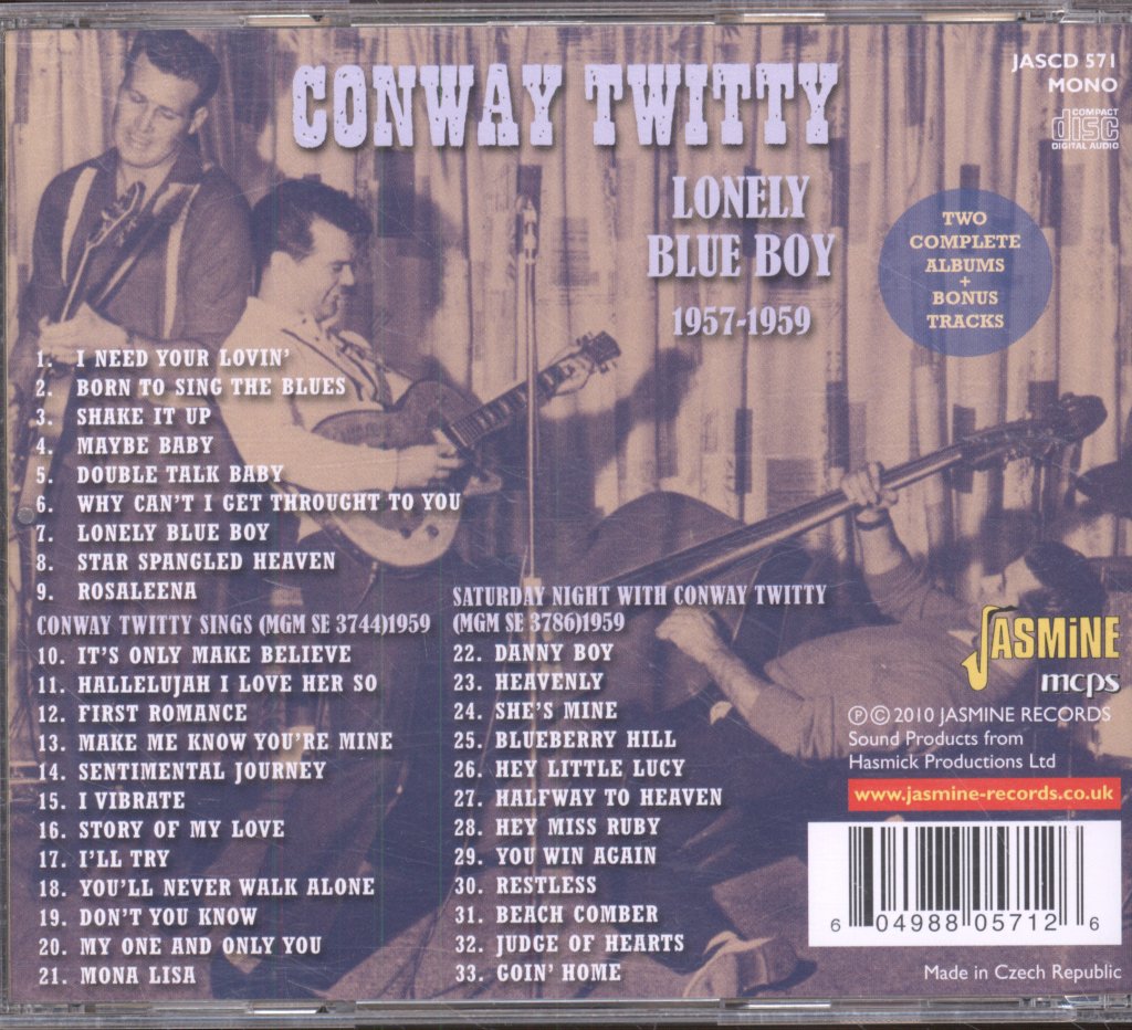 Conway Twitty - Lonely Blue Boy 1957-1959 - Cd