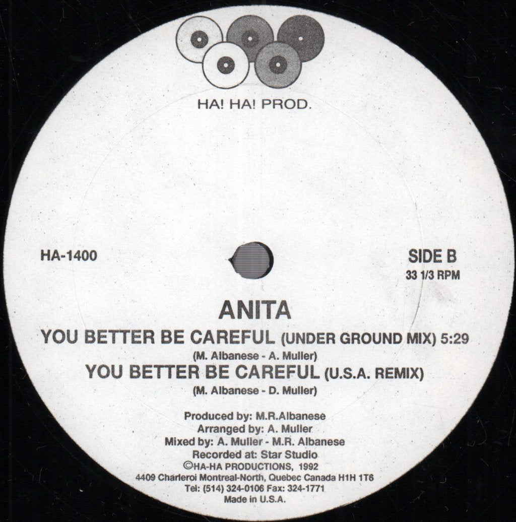 anita - You Better Be Careful - 12 Inch