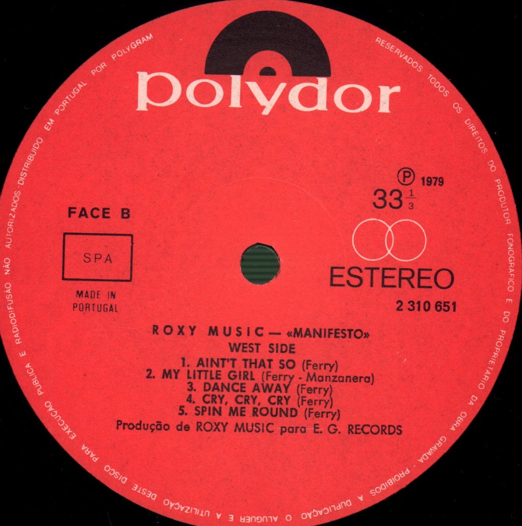 Roxy Music - Manifesto - Lp