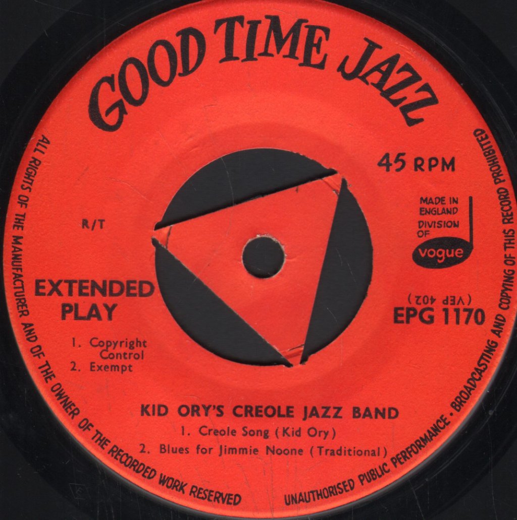 Kid Ory And His Creole Jazz Band - Kid Ory's Creole Jazz Band 1944 - 45 Vol. 1 - 7 Inch