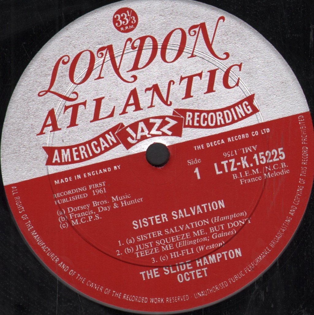 Slide Hampton Octet - Sister Salvation - Lp