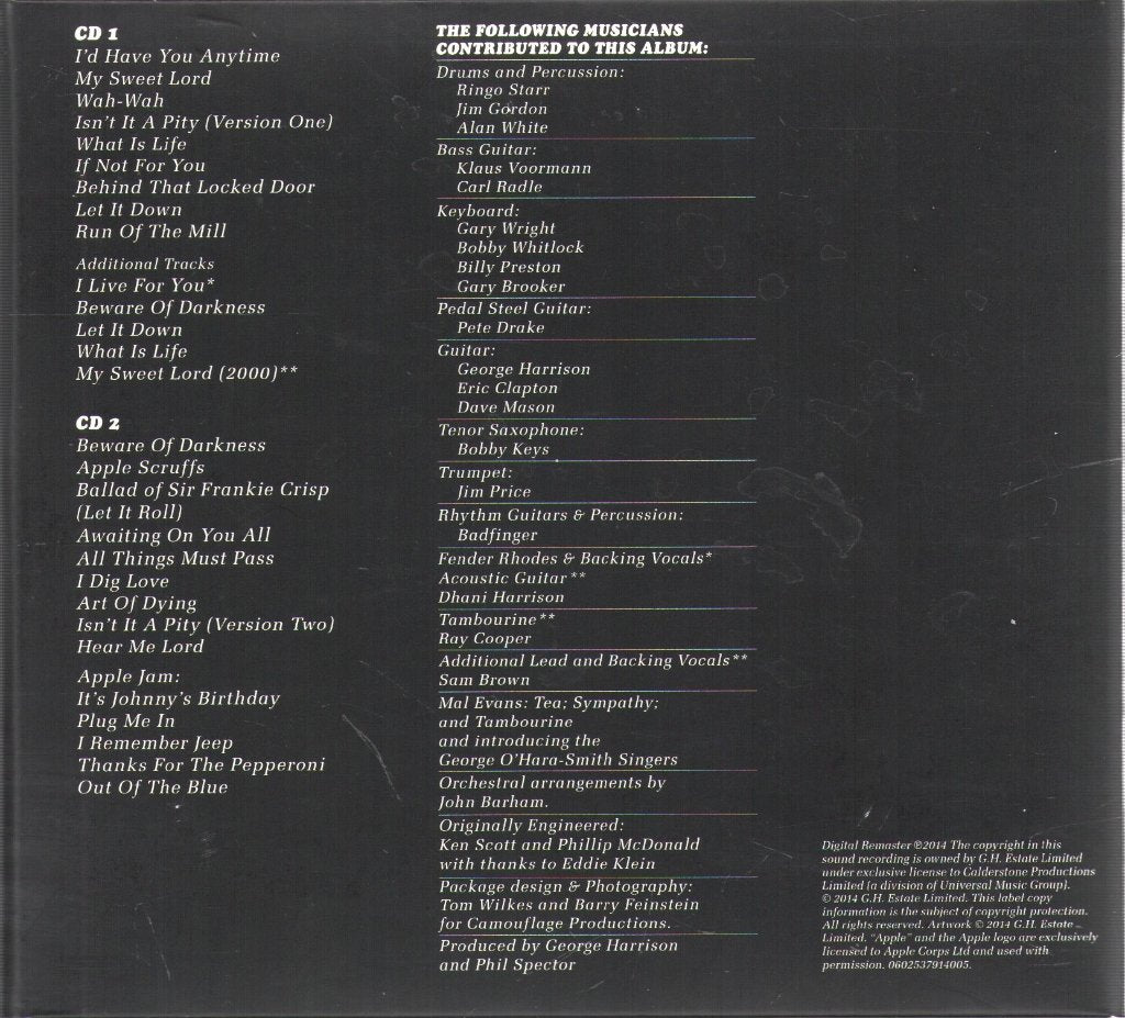 George Harrison - All Things Must Pass - Double Cd