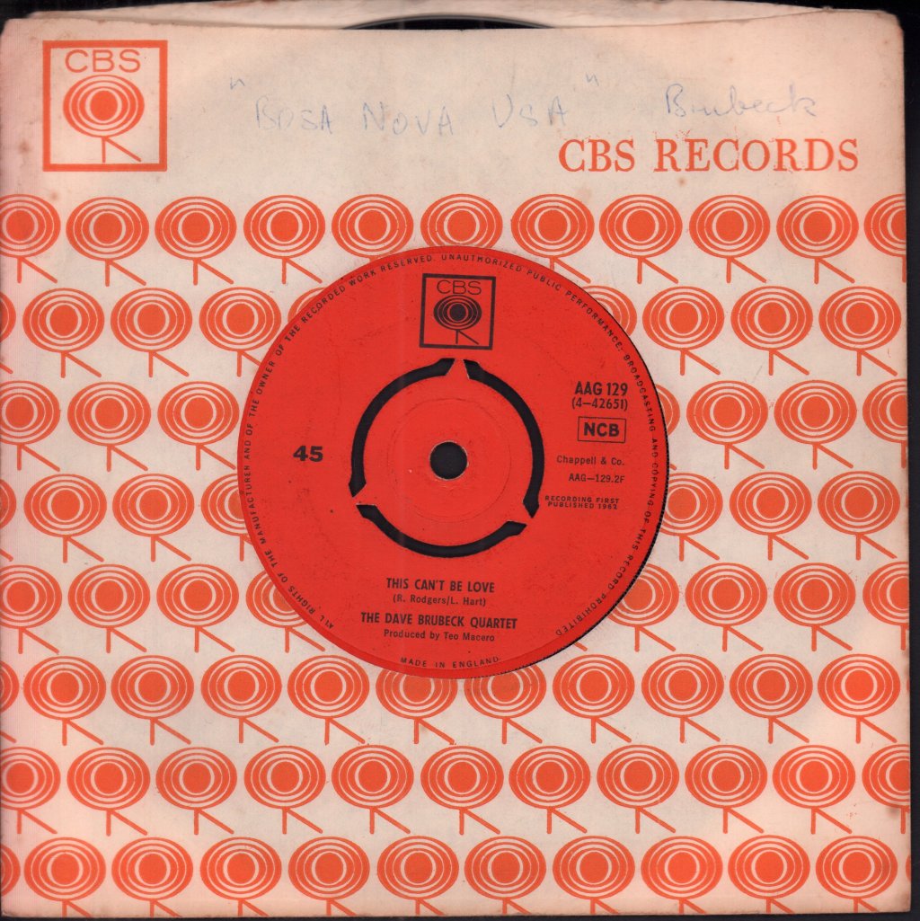 Dave Brubeck Quartet - Bossa Nova Usa - 7 Inch