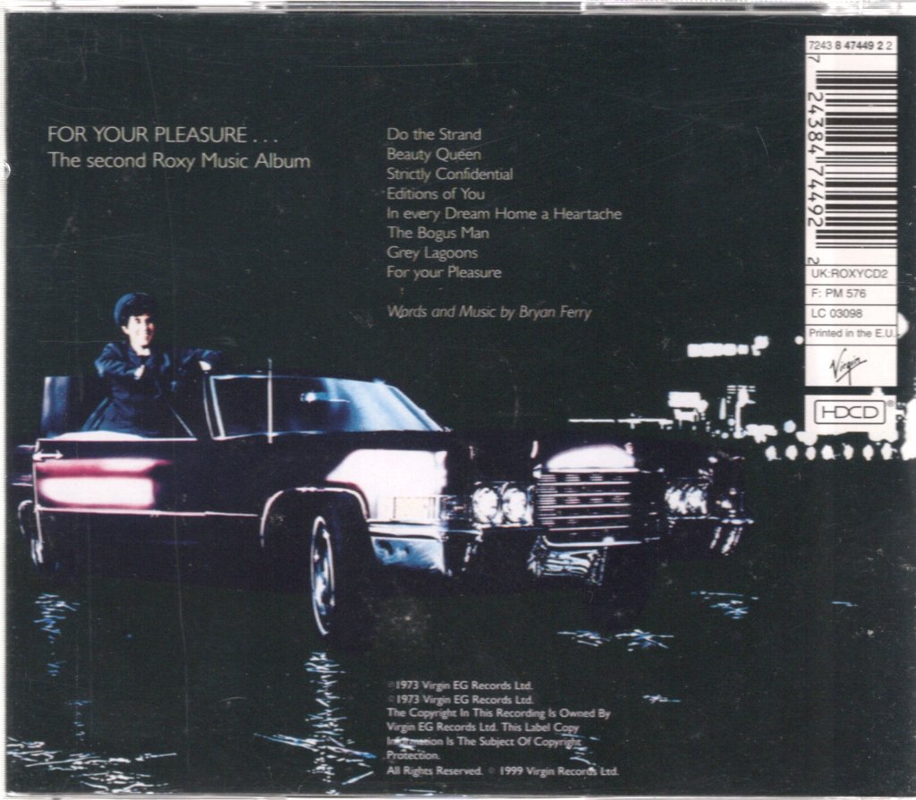 Roxy Music - For Your Pleasure - Cd