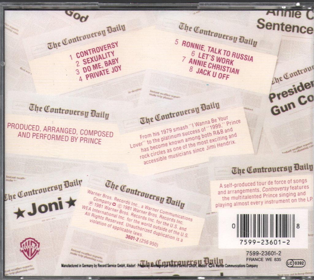 Prince - Controversy - Cd
